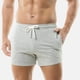 thumbnail image 1 of pstuiky Pantalones cortos para hombre, Pantalones cortos deportivos de algodón con cintura media elástica y cordones para hombre Pantalones cortos de baloncesto, 1 of 4