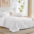 thumbnail image 2 of Cozylux Twin Comforter Set With Sheets 5 Pieces, White Seersucker Textured Bed In A Bag For Girls, Luxury Soft Bedding Set With Down Alternative Comforter, Sheets, Pillowcases & Shams For All Seasons, 2 of 4