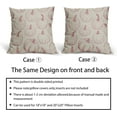 thumbnail image 4 of Fall Pillow Covers 16x16 Set of 2 Pink Pumpkin Autumn Themed Thanksgiving Harvest Print Decorative Throw Pillows Outdoor Pillowcase Farmhouse Linen Cushion Case Decor for Sofa Couch Bed, 4 of 6