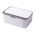 thumbnail image 2 of Caja para toallitas húmedas, contenedor naranja húmedo, caja de almacenamiento para servilletas, caja de inodoro, organizador, dispensador gris blanco, 2 of 9