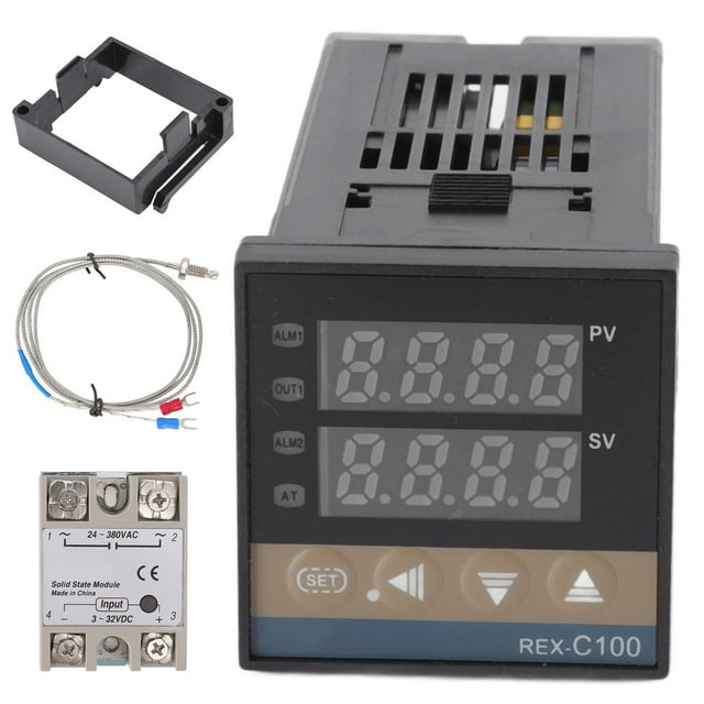 Seedling Heat Mat With Digital Thermostat Combo Set,Digital PID Thermostat Temperature Controller Long 100V 240V And 3.3ft M6 Imperial K Type Thermocouple Relay Module