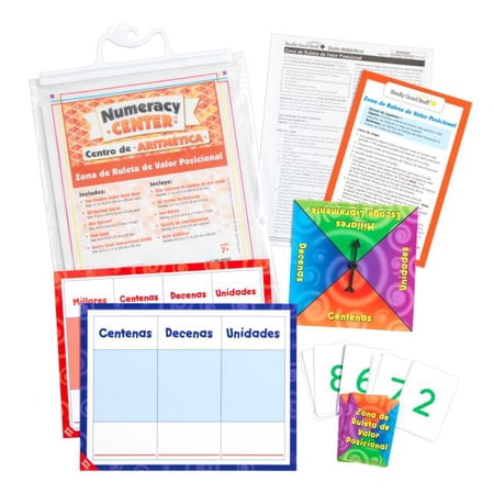 Spanish Place Value Spin Zone - Numeracy Center Grade 2+ (Centro de Aritmetica - Zona de Ruleta de Valor Posicional)