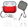 thumbnail image 1 of Funda Alto Brillo Y Kit Accesorios Para AirPods Pro 9 Piezas rojo Gadget Collection Mx GC-FABKAAP, 1 of 10