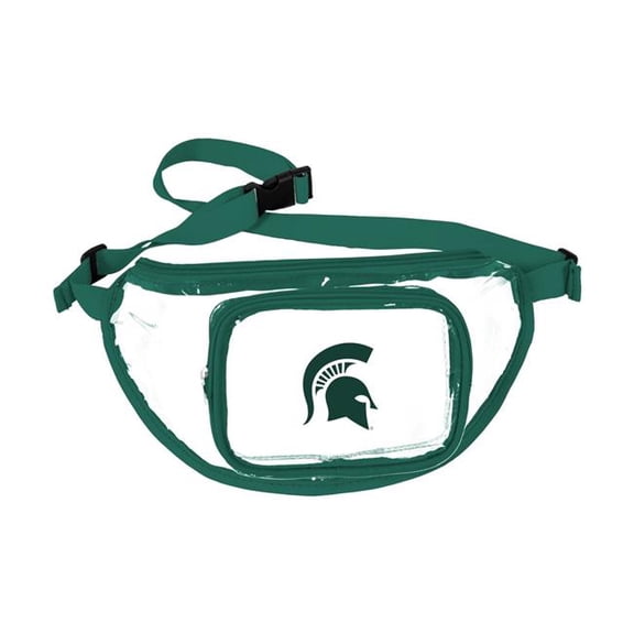 Logo Brands 172-881 Michigan State Clear Fanny Pack