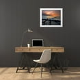 thumbnail image 3 of Jaynes Gallery 18x15 White Modern Wood Framed Museum Art Print Titled - New Jersey-Cape May National Seashore Sunset on ocean and rocks, 3 of 4