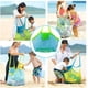 thumbnail image 5 of Bolsa de playa de malla grande 40 * 24 * 40 cm (correa verde de malla azul), bolsa de playa de juguete para niños, bolsa de viaje para piscina con cremallera, bolso de playa, zapatos de playa, toalla, 5 of 5