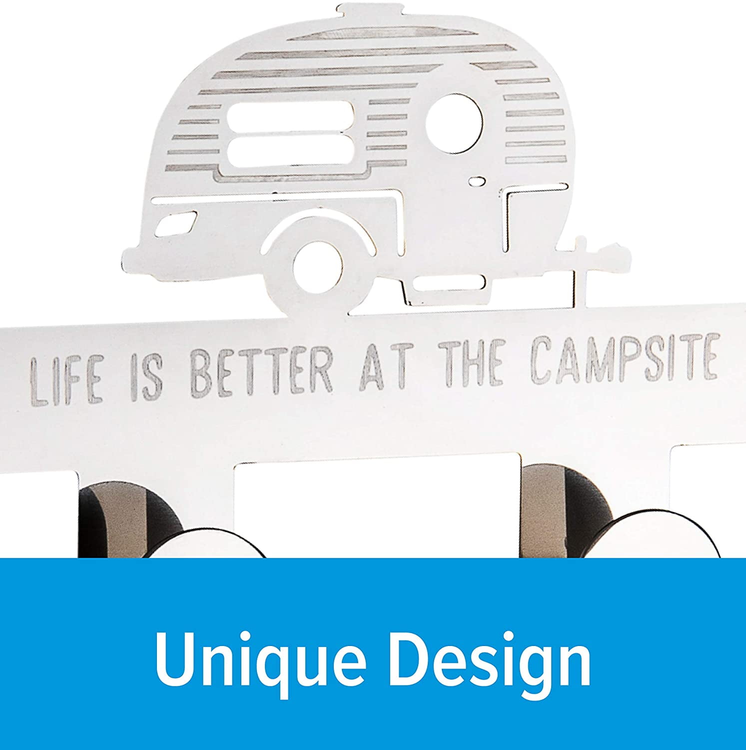Camco Life is Better at The Campsite Camper/RV Over-the-Door Towel Hanger | Convenient to Use & Fits Up to 1-1/2-Inches Thick Standard Interior Doors (53388)