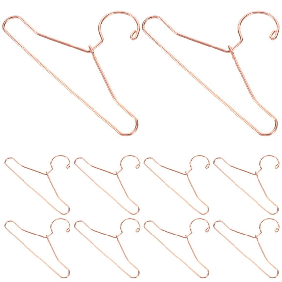 Toyvian 10Pcs Dollhouse Miniature Accessories Organizing Doll Closet Rose Gold