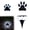 A, variant on IAJFHAFS Solar Bear Paw Print Pathway Lights Animal Footprint Decorative Outdoor Yard Garden Stake