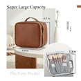 Double Layer Travel Makeup Bag Organizer Large Makeup Case with