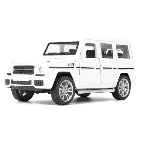 Coche todoterreno de aleación 1/32 para niños, juguete con luz y sonido (blanco)