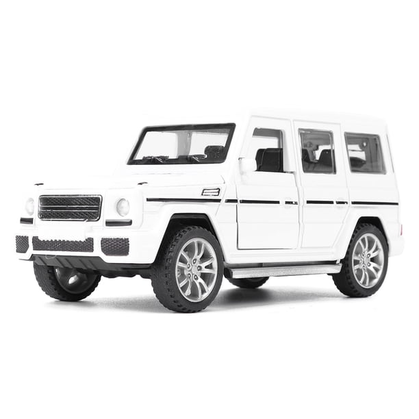 Coche todoterreno de aleación 1/32 para niños, juguete con luz y sonido (blanco)