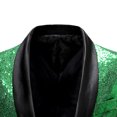 thumbnail image 3 of guisaled Men's Sport Coats Shiny Sequins Blazer Jackets One Button Notch Lapel Tuxedo Suit Jacket Party Wedding Prom Dressy Jackets, 3 of 8