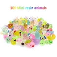 thumbnail image 2 of Luminous Woodland Mini Resin Animals Figures 100 Pcs Glow in The Dark Tiny Plastic Animals Small Little Miniature Animals Figurines for Hiding Miniature Garden Accessories, 2 of 5
