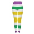 thumbnail image 3 of XUNKUSGA Leggings For Women Fashion Mardi Gras Printed Yoga Pants Women Classic High Waisted Tummy Control Women's Pants Soft Stretchy Womens Leggings Tights For Women S-3XL Multicolor, 3 of 8
