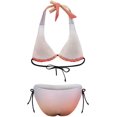 thumbnail image 6 of Women String Bikini Set Gradient Halter Triangle Bathing Suits Swimsuit, 6 of 12