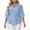 Light Blue, variant on Plus Size Maternity Tops 3/4 Sleeve V Neck Loose Pregnancy Dress Blouse Casual Button Down Maternity Shirt Summer Maternity Clothes