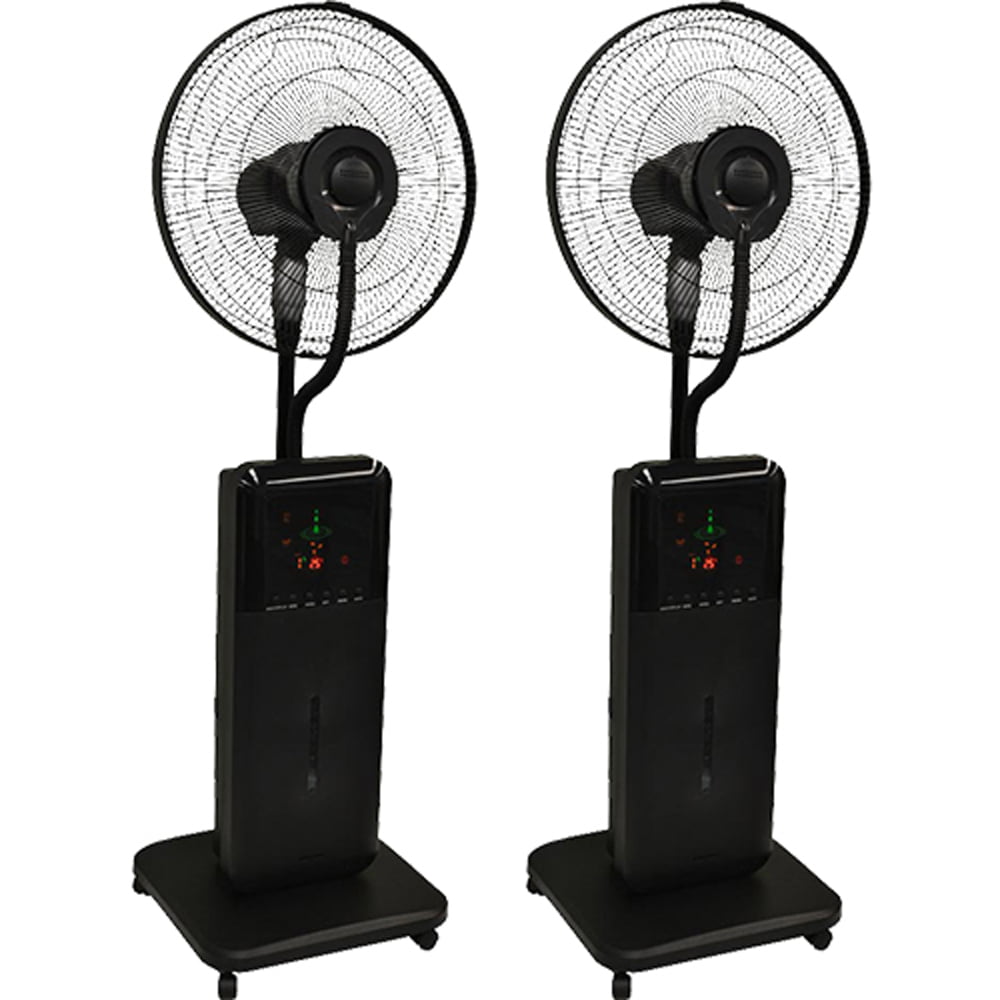SUNHEAT 510200000 Ultrasonic Dry Misting Fan with Bluetooth Technology Black Bundle with 1 Year Extended Protection Plan 