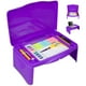 thumbnail image 1 of Mesa plegable plegable morada con compartimento de almacenamiento, 1 of 8