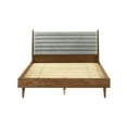thumbnail image 3 of Farmhouse Wood Bed Frame - Platform Bed with Headboard - Walnut Finish - Queen King Size, 3 of 9