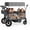 Gray, variant on Reasea 4-Seat Kids Stroller Wagon, Foldable Outdoor Utility Wagon with Side Entry, 5-Point Safety Harness, Adjustable Push Pull Handle & Removable Canopy