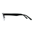 thumbnail image 3 of Mens Half Metal Rim Powered Bifocal Reading Eyeglasses All Black 3.0, 3 of 4