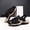 black, variant on Men's Closed-Toe Leather Sport Sandals, Adjustable Orange Brown Outdoor Hiking Shoes