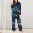 thumbnail image 2 of Sigee Golden Blue Mountains for Women’s Pajama Sets Long-Sleeved Pjs Sets for Women 2 piece Sleepwear-Small, 2 of 7