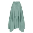thumbnail image 2 of Meichang Women Casual Maxi Skirt Flowy Bohemian Renaissance Skirts Elastic High Waist Pleated Long Skirts, 2 of 3