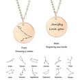 thumbnail image 3 of Zodiac Jewelry - Horoscope Constellation Necklace - Zodiac Birthday Gift with Back Can Engraved Name - Zodiac Gift for Girl, 3 of 6