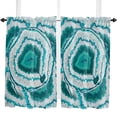 thumbnail image 5 of Retro Agate Texture Aqua Small Curtain Rod Pocket Short Curtains Half Drapes Partition Cabinet Door Window Curtains Home Decor, 5 of 6