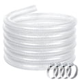 thumbnail image 2 of Eosunjian 25FT Wire Hose Garden Hose Flexible Leader Hose, Heavy Duty Water Hose with 4 Clamps,PVC Pipe,Clear, 2 of 11