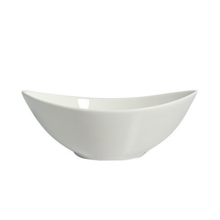 BESTYASH Elegant Ingot Dish Bowl White Ceramic 1Pcs