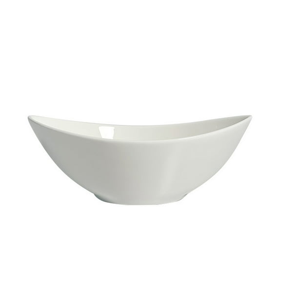 BESTYASH Elegant Ingot Dish Bowl White Ceramic 1Pcs