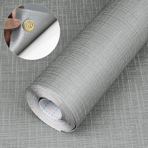 Self Adhesive , 11.8" x 118.1" Peel and Stick Drawer Liner Gray