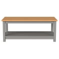 thumbnail image 4 of From the Tree Furniture Coffee Table with Storage Shelf, Gray/Pine – Living Room, 4 of 8