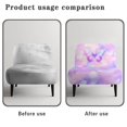 thumbnail image 6 of HELLHERO Pastel Butterfly Sky Elastic Bottom Armless Accent Chair Protector with Decorations, Comfortable Armless Chair Slipcover, 6 of 8