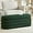 Green, variant on Boucle Storage Ottoman Bench for Bedroom 49.2 Inch Upholstered Modern Bedroom Bench with Storage Oval Large End of Bed Bench with Storage for Living Room, Entryway(Ivory)