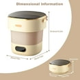 thumbnail image 2 of Historyli Portable Washer, 13L, with 3 Cleaning Modes, Mini Washing Machine, Beige, 2 of 7