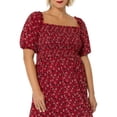thumbnail image 2 of Leota Women's Kelly Ruffle Hem Dress Red Size 1X, 2 of 3