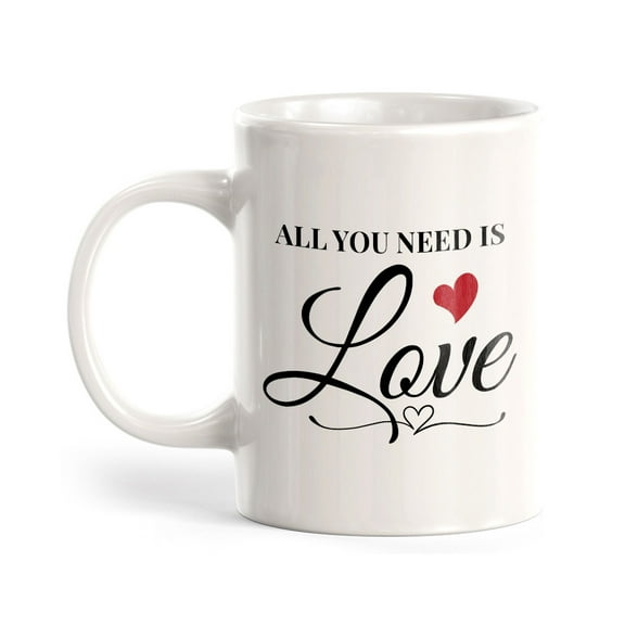 All You Need is Love 11oz Plastic Coffee Mug | Cute Loving Family Cups