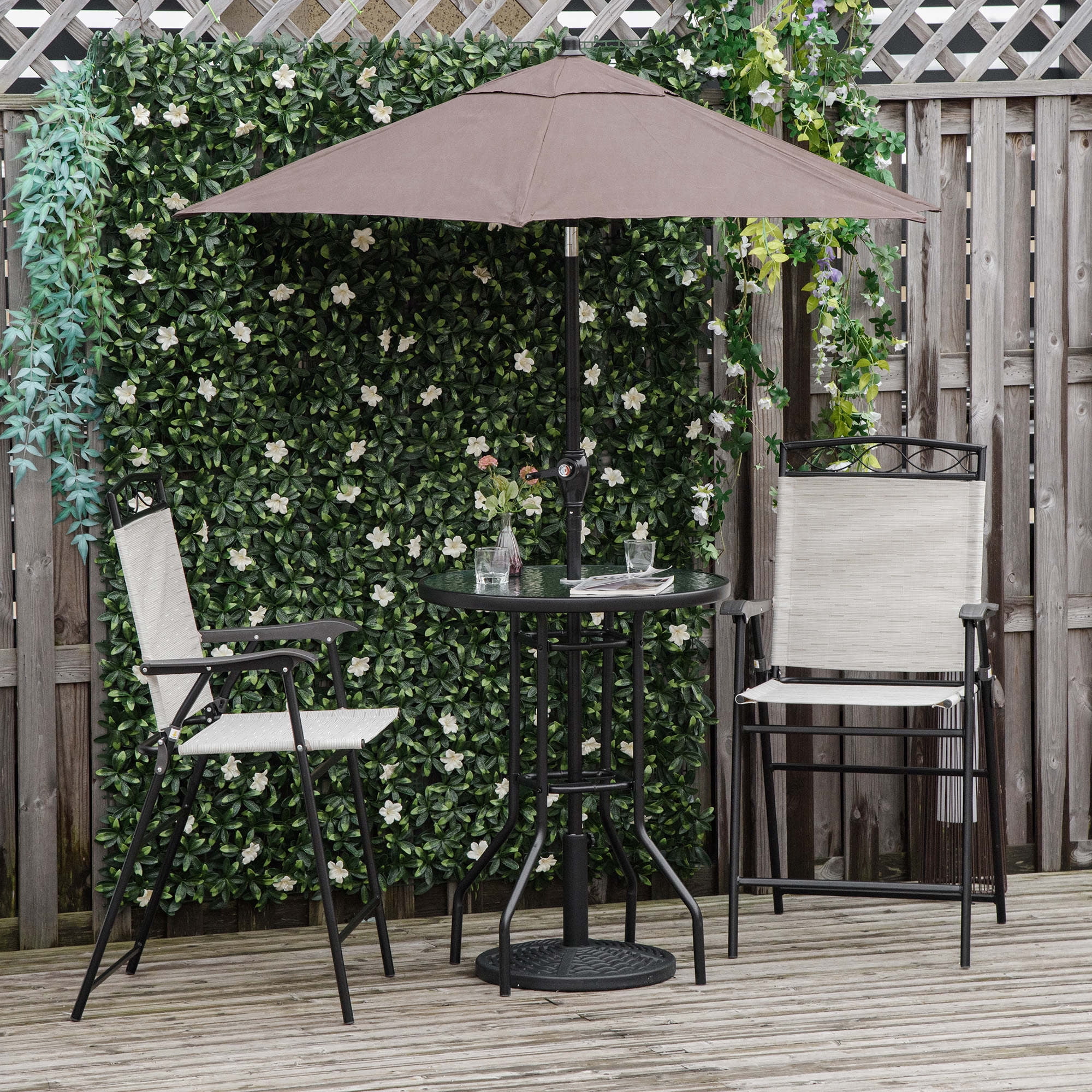 4 piece outdoor furniture patio dining set with umbrella MFSTUDIO Table and Chairs of 4, Swivel Mesh Chairs, Blue inch solid wood rectangular table Lark 7 Piece Outdoor Patio