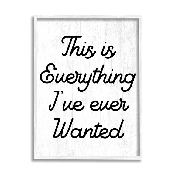 Stupell Everything I've Ever Wanted Loving Phrase Inspirational Painting White Framed Art Print Wall Art