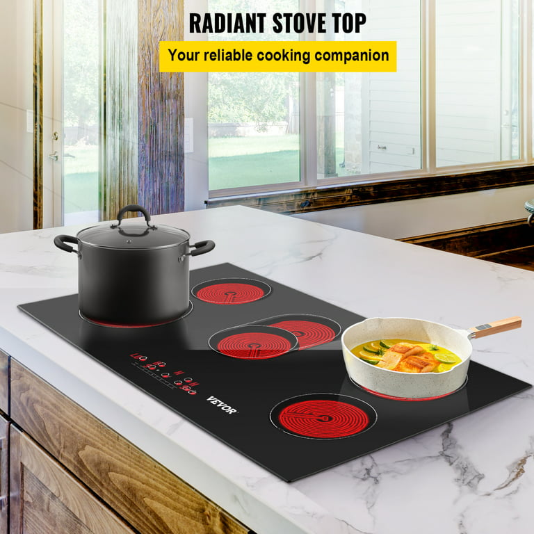 220V 7200W Electric Induction 4 Burner Cooktop Countertop Stove