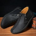 thumbnail image 2 of Dsscvnef Bottes à Fermeture Éclair Mi-Mollet pour Hommes 2024 Chaussures Décontractées Mode Chaudes Confortables Légères Durables pour la Marche en Extérieur, 2 of 4