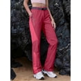 thumbnail image 4 of Women's Quick Dry Hiking Pants, Water Repellent UPF 50+ Lightweight Zip Pockets with Belt for Travel Casual Red XS, 4 of 9