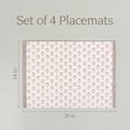 thumbnail image 5 of over&back Set of 4 Hand-Blocked Placemats - Colorful Dining Table Mat - Each Placemat is Unique - 100% Cotton - Machine Washable - Kitchen and Home Decor - Pink Blossom, 5 of 12