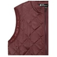 thumbnail image 4 of DARING DIVA Women's Zip Stand Collar Quilted Padded Vest XS Wine Red, 4 of 8