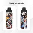 thumbnail image 3 of Demon Slayer 18oz Insulated Water Bottle With Handle, Stainless Steel Water Bottles With Wide Mouth, Double Wall Vacuum Sports Water Bottle, 3 of 8