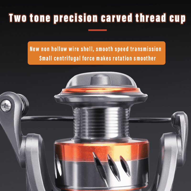 DEUKIO Spinning Fishing Reel No Gaps 3+1 Stainless-Steel Ball Bearings CNC Spool Handle 5.2:1 Gear Ratio 12kg Max Drag Saltwater